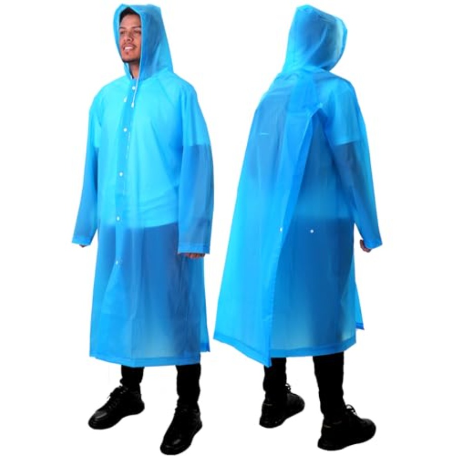 Emergency Poncho Rain - ANYOO 2-pack regenponcho's voor volwassenen, herbruikbare