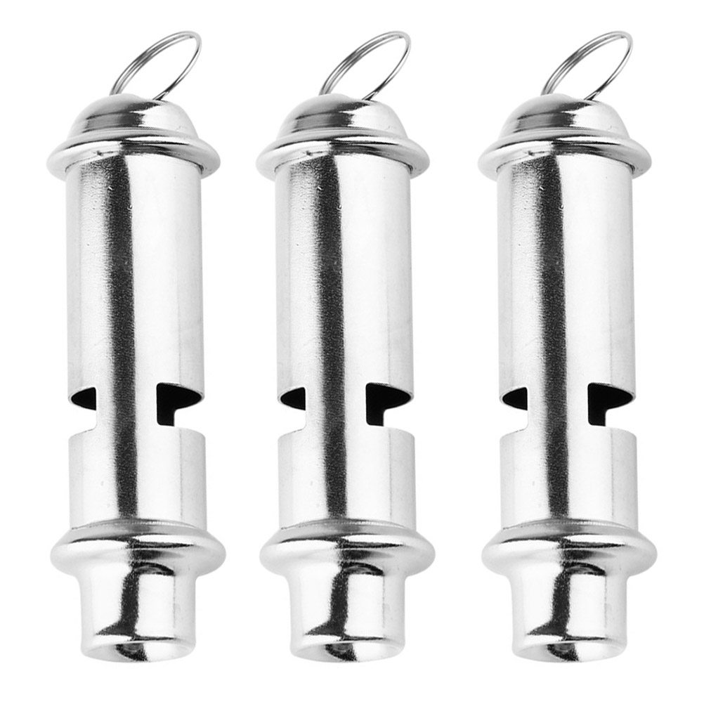 Emergency Whistle Loud - 3-delige Outdoor Noodfluit van RVS, Luid,